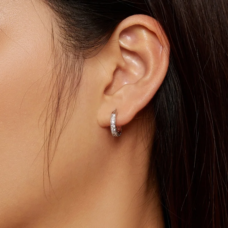 (Bild für) Pandora Style Shine Hoop Ohrringe - BSE868 - Ansicht 5