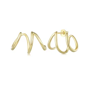 (Bild für) Pandora Style Simple Lines Steckerohrringe - SCE986-B