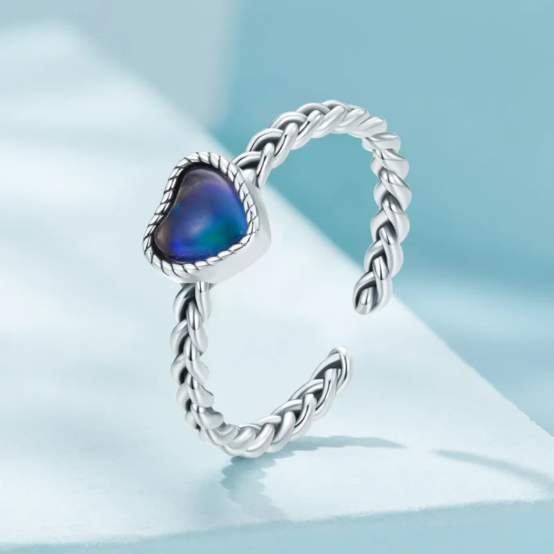 (Bild für) Pandora Style Simple Twist Herzförmiger Offener Ring - SCR956 - Ansicht 2
