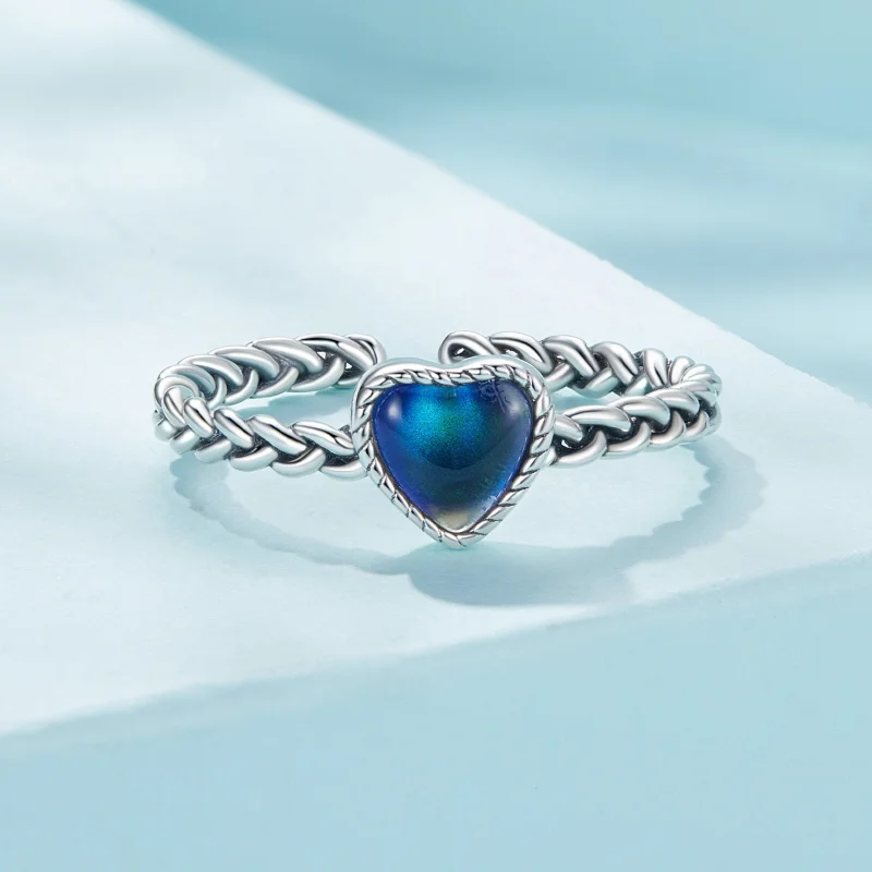 (Bild für) Pandora Style Simple Twist Herzförmiger Offener Ring - SCR956 - Ansicht 5