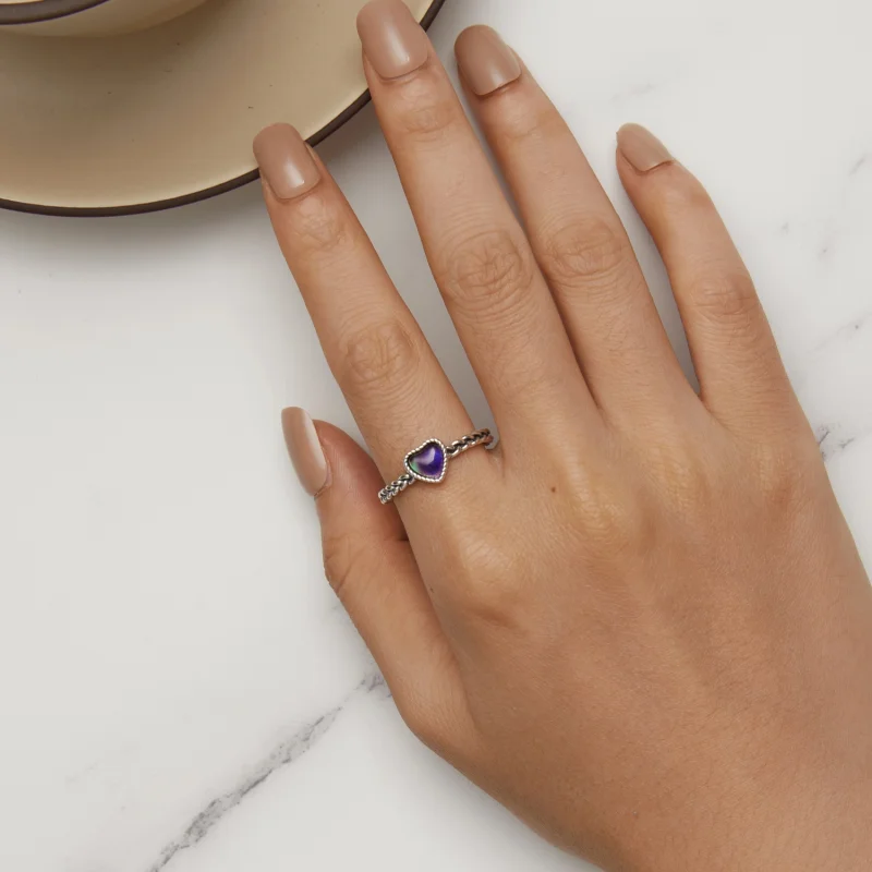 (Bild für) Pandora Style Simple Twist Herzförmiger Offener Ring - SCR956 - Ansicht 10