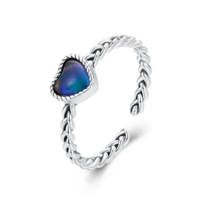 (Bild für) Pandora Style Simple Twist Herzförmiger Offener Ring - SCR956