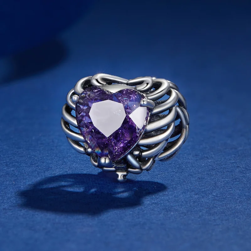 (Bild für) Pandora Style Skeleton Heart Charm - BSC910 - Ansicht 2