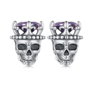 (Bild für) Pandora Style Skeleton King Stecker Ohrringe - BSE892