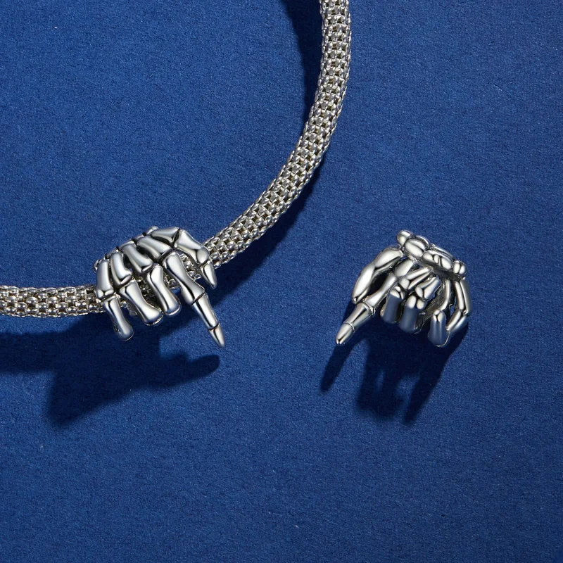 (Bild für) Pandora Style Skeletthand-Anhänger - BSC909 - Ansicht 4