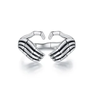 (Bild für) Pandora Style Skeletthand Offener Ring - SCR971-E