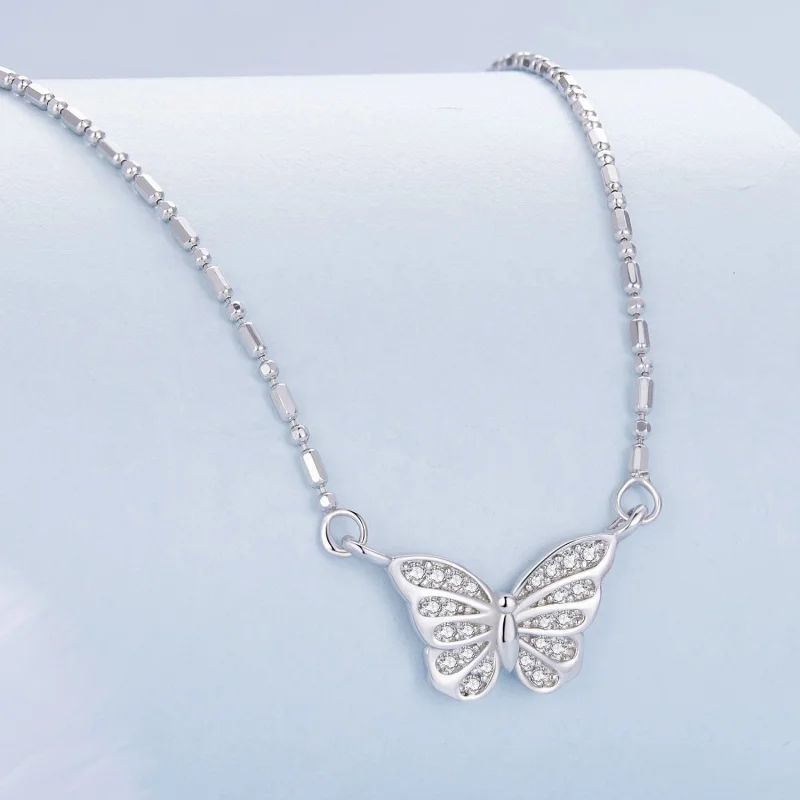 (Bild für) Pandora Style Smart Butterfly Halskette - BSN352 - Ansicht 2