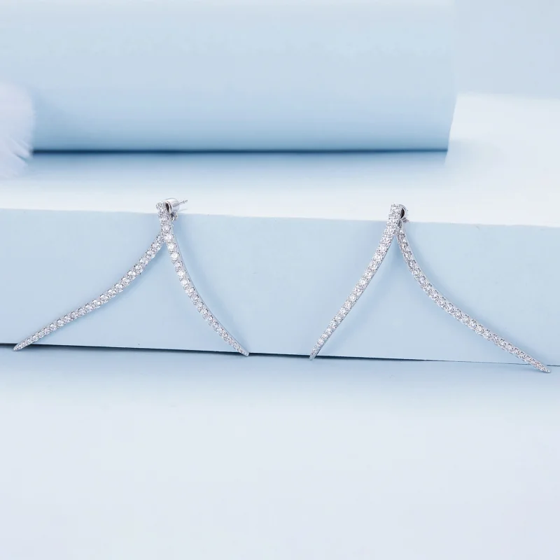(Bild für) Pandora Style Smart Quaste Lange Stecker Ohrringe - YIE227 - Ansicht 2