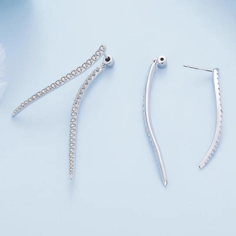 (Bild für) Pandora Style Smart Quaste Lange Stecker Ohrringe - YIE227 - Ansicht 4