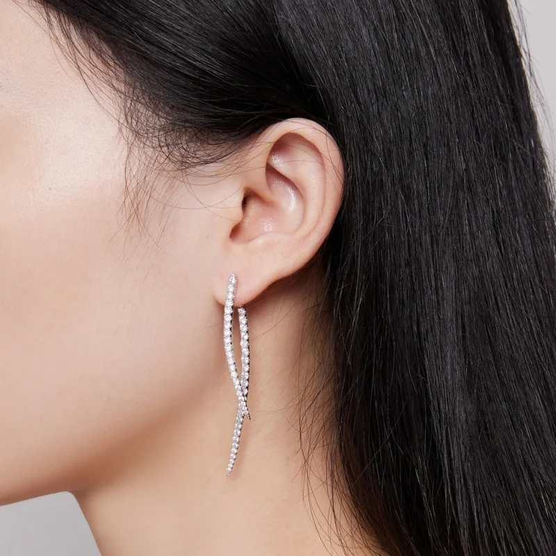 (Bild für) Pandora Style Smart Quaste Lange Stecker Ohrringe - YIE227 - Ansicht 7