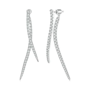 (Bild für) Pandora Style Smart Quaste Lange Stecker Ohrringe - YIE227