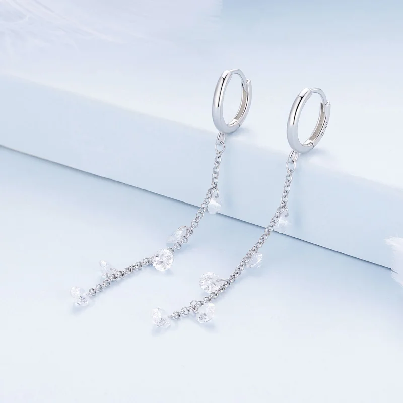 (Bild für) Pandora Style Smart Quasten Creolen - BSE898 - Ansicht 2