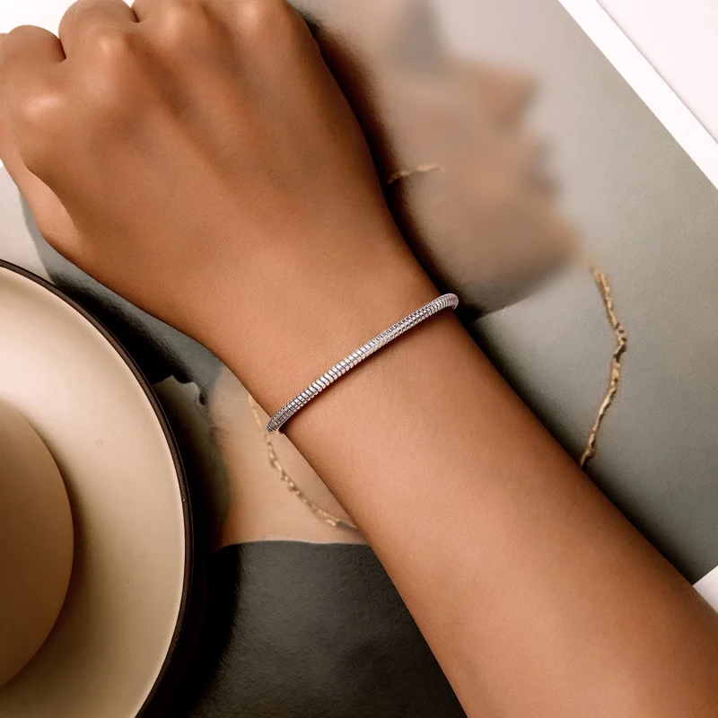 (Bild für) Pandora Style Snake Bone Chain Armband - BSB150 - Ansicht 3