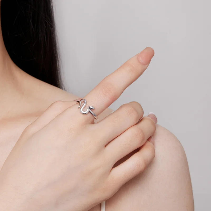 (Bild für) Pandora Style Snake Open Ring - SCR926 - Ansicht 6