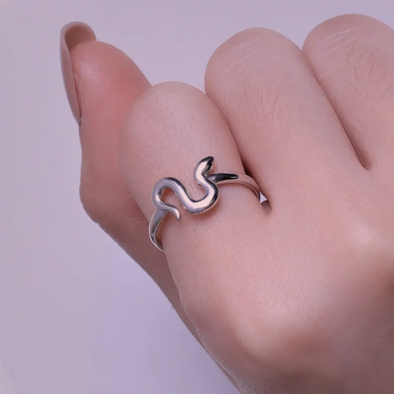 (Bild für) Pandora Style Snake Open Ring - SCR926 - Ansicht 7