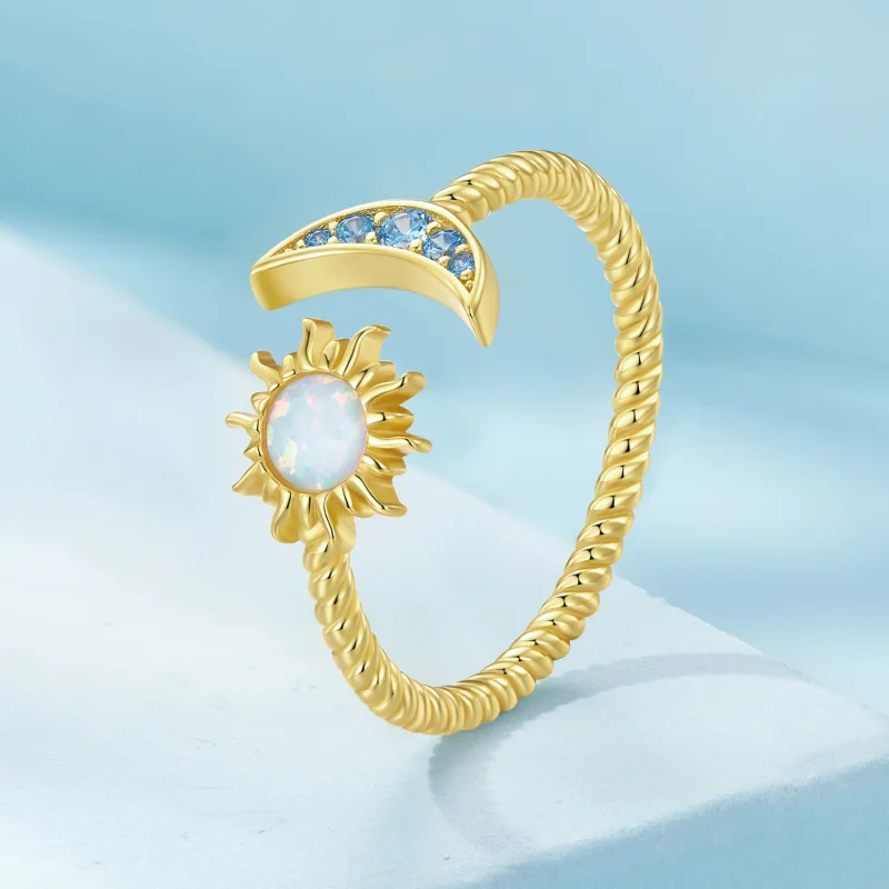 (Bild für) Pandora Style Sonne, Mond und Sterne offener Ring - SCR796-B - Ansicht 2