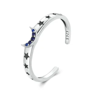 (Bild für) Pandora Style Sonne, Mond und Sterne Paaröffnungsring - BSR490-E