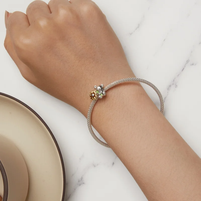 (Bild für) Pandora Style Sonnenblumen- und Bär-Anhänger - SCC2560 - Ansicht 6