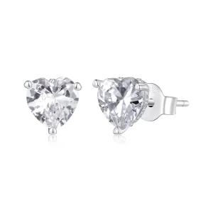 (Bild für) Pandora Style Sparkling Heart Studs Ohrringe - BSE853