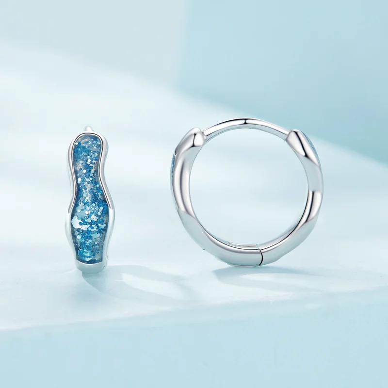 (Bild für) Pandora Style Sparkling Hoop Earrings - SCE1614 - Ansicht 2