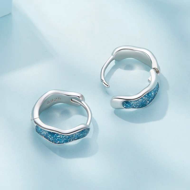 (Bild für) Pandora Style Sparkling Hoop Earrings - SCE1614 - Ansicht 4