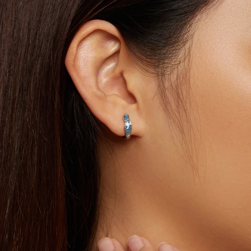 (Bild für) Pandora Style Sparkling Hoop Earrings - SCE1614 - Ansicht 7
