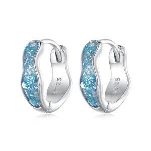 (Bild für) Pandora Style Sparkling Hoop Earrings - SCE1614