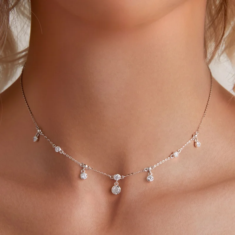 (Bild für) Pandora Style Sparkling Tassel Choker - BSN360 - Ansicht 5