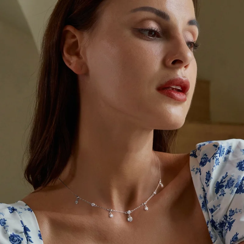 (Bild für) Pandora Style Sparkling Tassel Choker - BSN360 - Ansicht 6