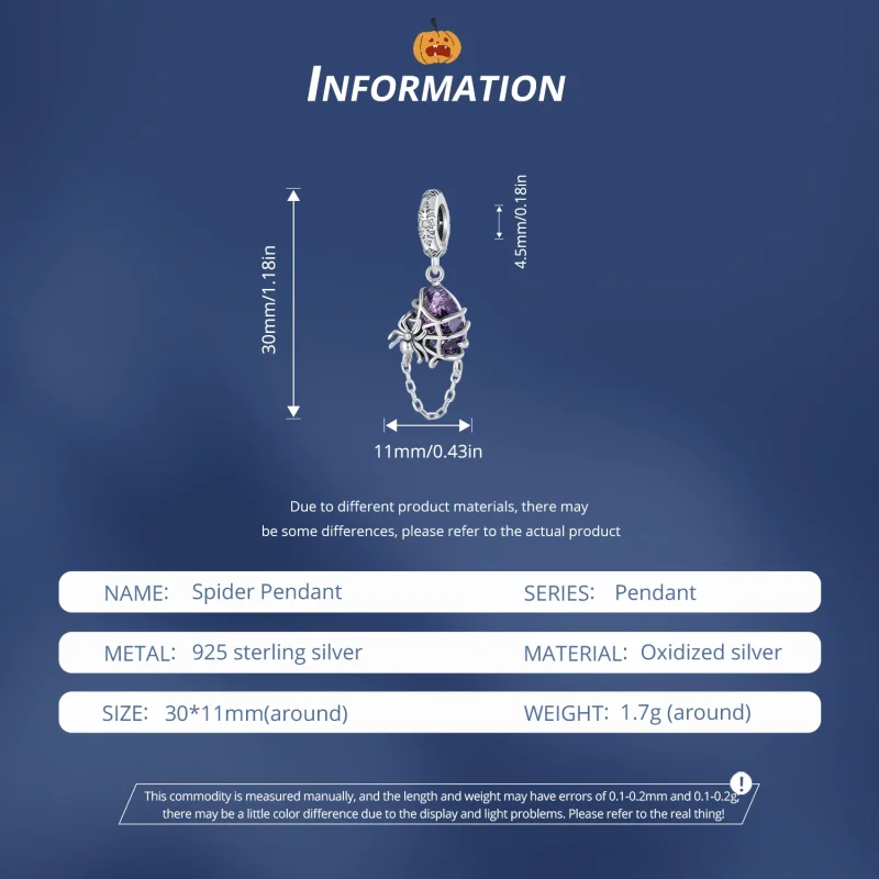 (Bild für) Pandora Style Spider Dangle - BSC913 - Ansicht 6