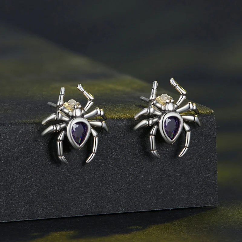 (Bild für) Pandora Style Spider Studs Ohrringe - BSE891 - Ansicht 2
