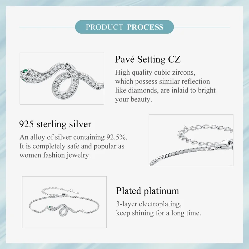 (Bild für) Pandora Style Spirit Snake Armband - SCB261 - Ansicht 6