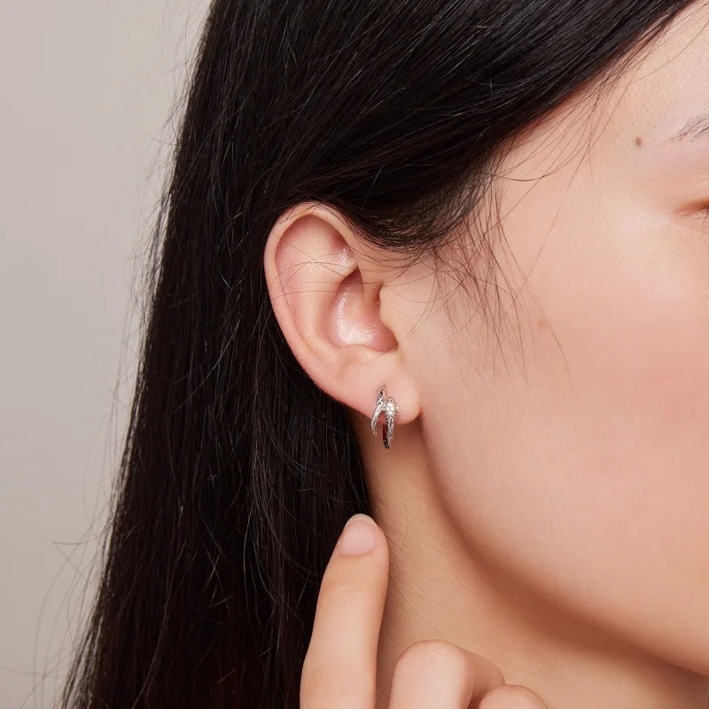 (Bild für) Pandora Style Spirit Snake Hoop Earrings - BSE818 - Ansicht 7