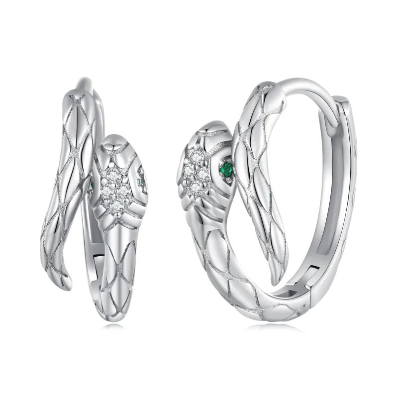 (Bild für) Pandora Style Spirit Snake Hoop Earrings - BSE818 - Ansicht 8