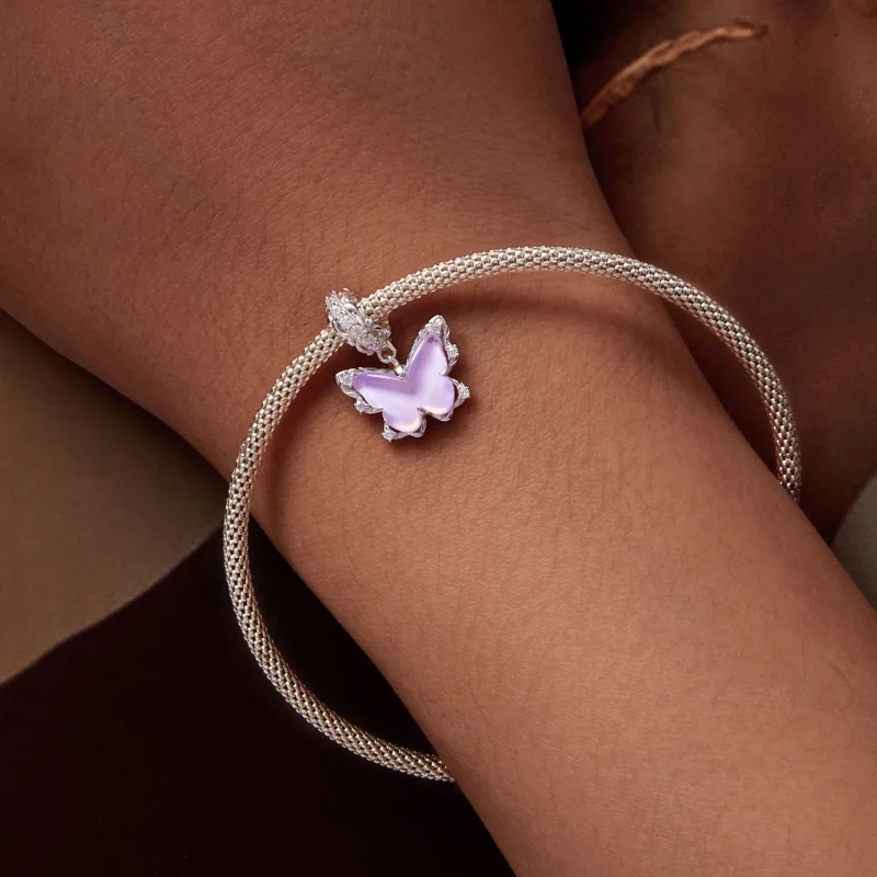 (Bild für) Pandora Style Spitze Schmetterling Anhänger - BSC925 - Ansicht 6