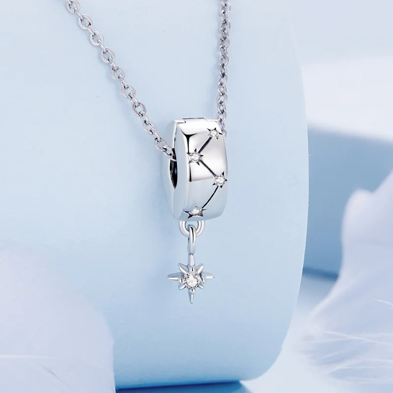 (Bild für) Pandora Style Starburst Circle Clip - BSC808 - Ansicht 2