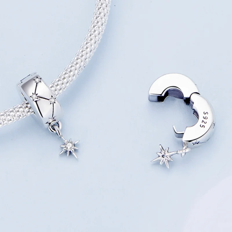 (Bild für) Pandora Style Starburst Circle Clip - BSC808 - Ansicht 5