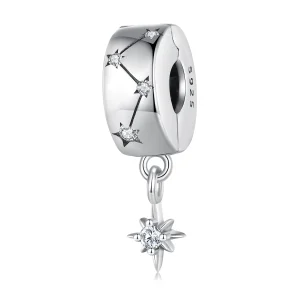 (Bild für) Pandora Style Starburst Circle Clip - BSC808