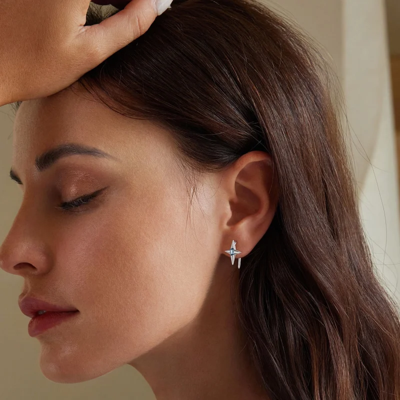 (Bild für) Pandora Style Starry Studs Ohrringe - BSE915 - Ansicht 6
