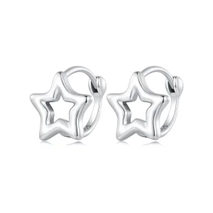 (Bild für) Pandora Style Stern-Hoop-Ohrringe - BSE896