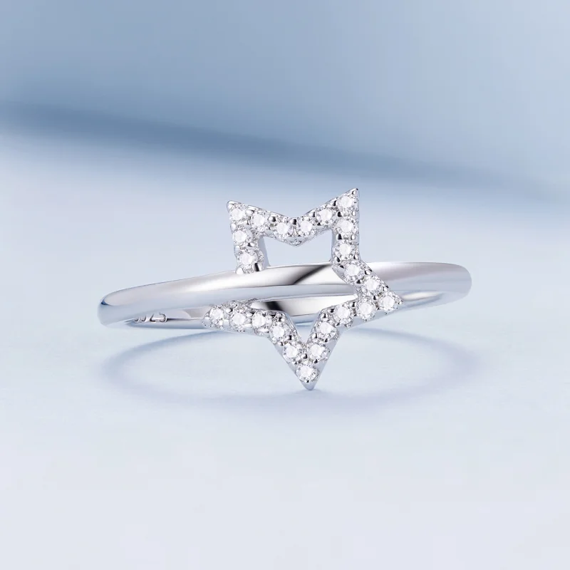 (Bild für) Pandora Style Sternring - BSR450 - Ansicht 3