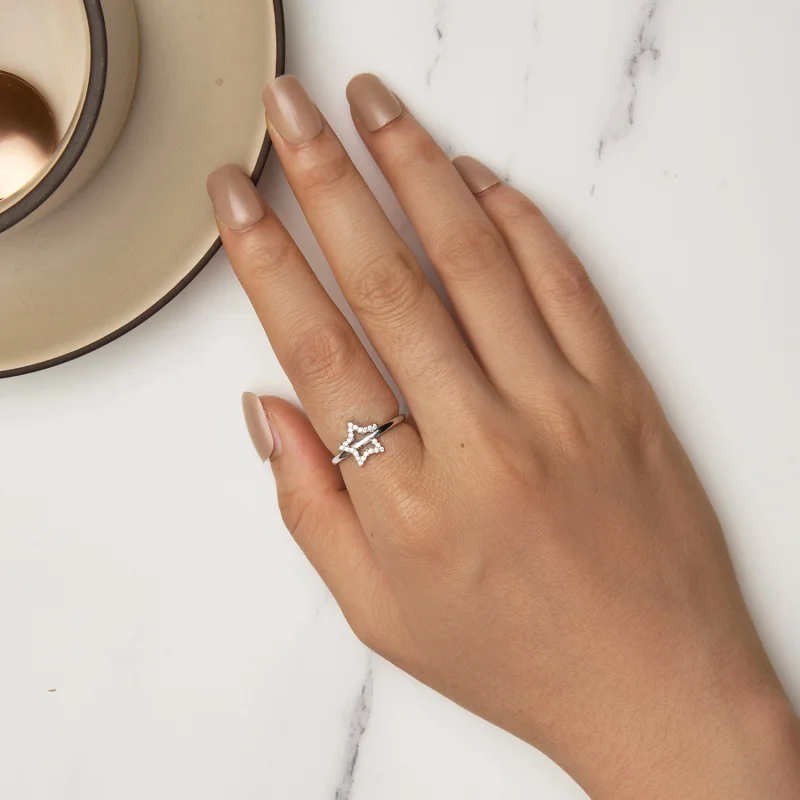 (Bild für) Pandora Style Sternring - BSR450 - Ansicht 5
