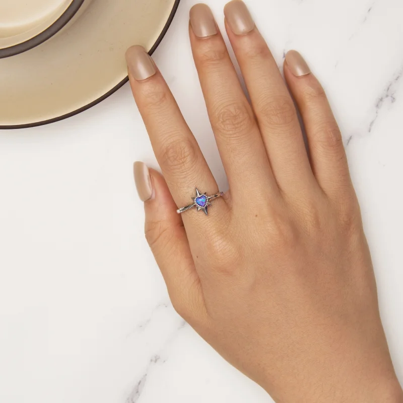 (Bild für) Pandora Style Sternring - BSR455 - Ansicht 5