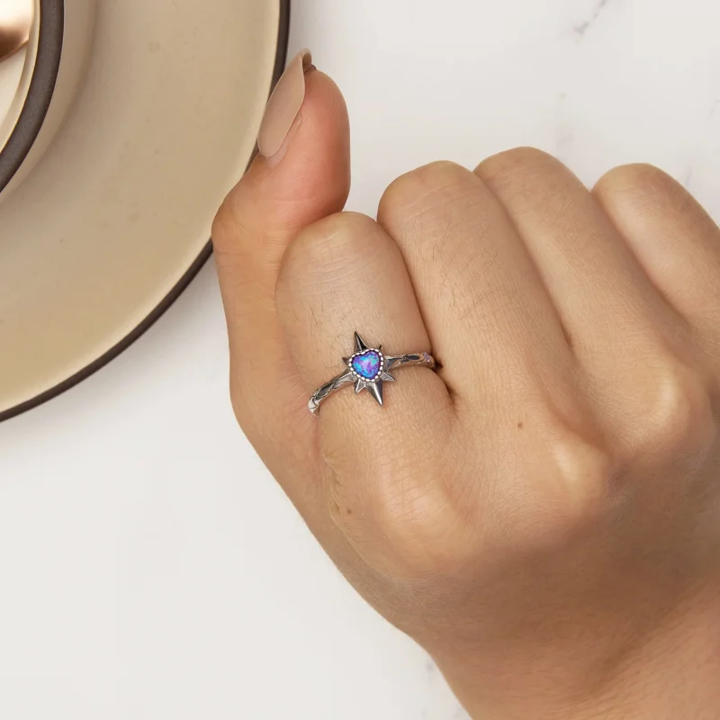 (Bild für) Pandora Style Sternring - BSR455 - Ansicht 6