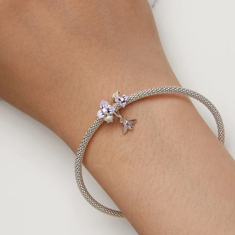 (Bild für) Pandora Style Stiefmütterchen-Anhänger - SCC2584 - Ansicht 9