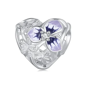 (Bild für) Pandora Style Stiefmütterchen-Anhänger - SCC2585