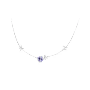 (Bild für) Pandora Style Stiefmütterchen Dehnbare Halskette - BSN336