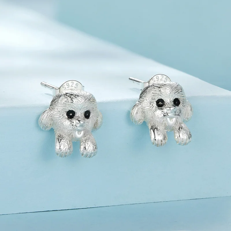 (Bild für) Pandora Style Teddy Stecker Ohrringe - SCE1631 - Ansicht 2