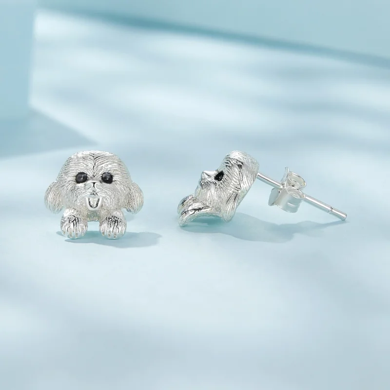 (Bild für) Pandora Style Teddy Stecker Ohrringe - SCE1631 - Ansicht 4