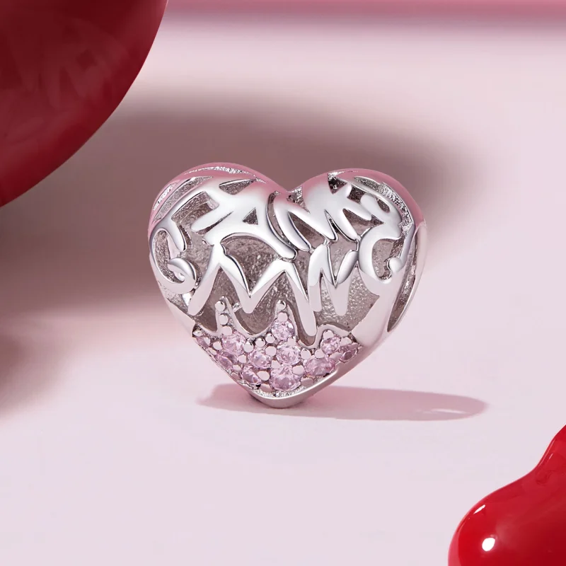 (Bild für) Pandora Style Thanksgiving Heart Charm - BSC923 - Ansicht 2